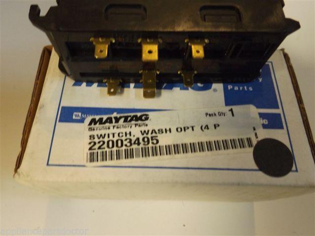Maytag Washer 22003495 Switch, Wash Opt (4 Pos.bsq) NEW IN BOX Maytag Washer 22003495 Switch, Wash Opt (4 Pos.bsq) NEW IN BOX